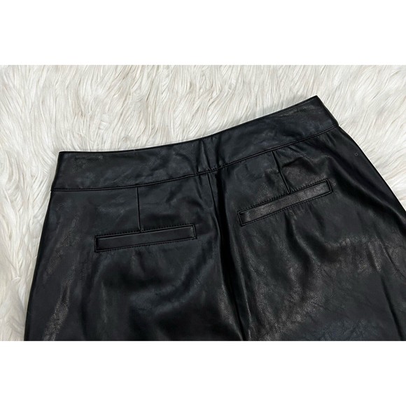 Express x Negin Mirsalehi Womens Faux Leather Ankle Pant Black Size 4 - Picture 8 of 8